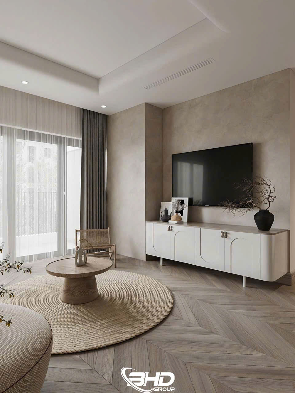 Thiết kế thi công nội thất phòng khách tòa R5 Royal City