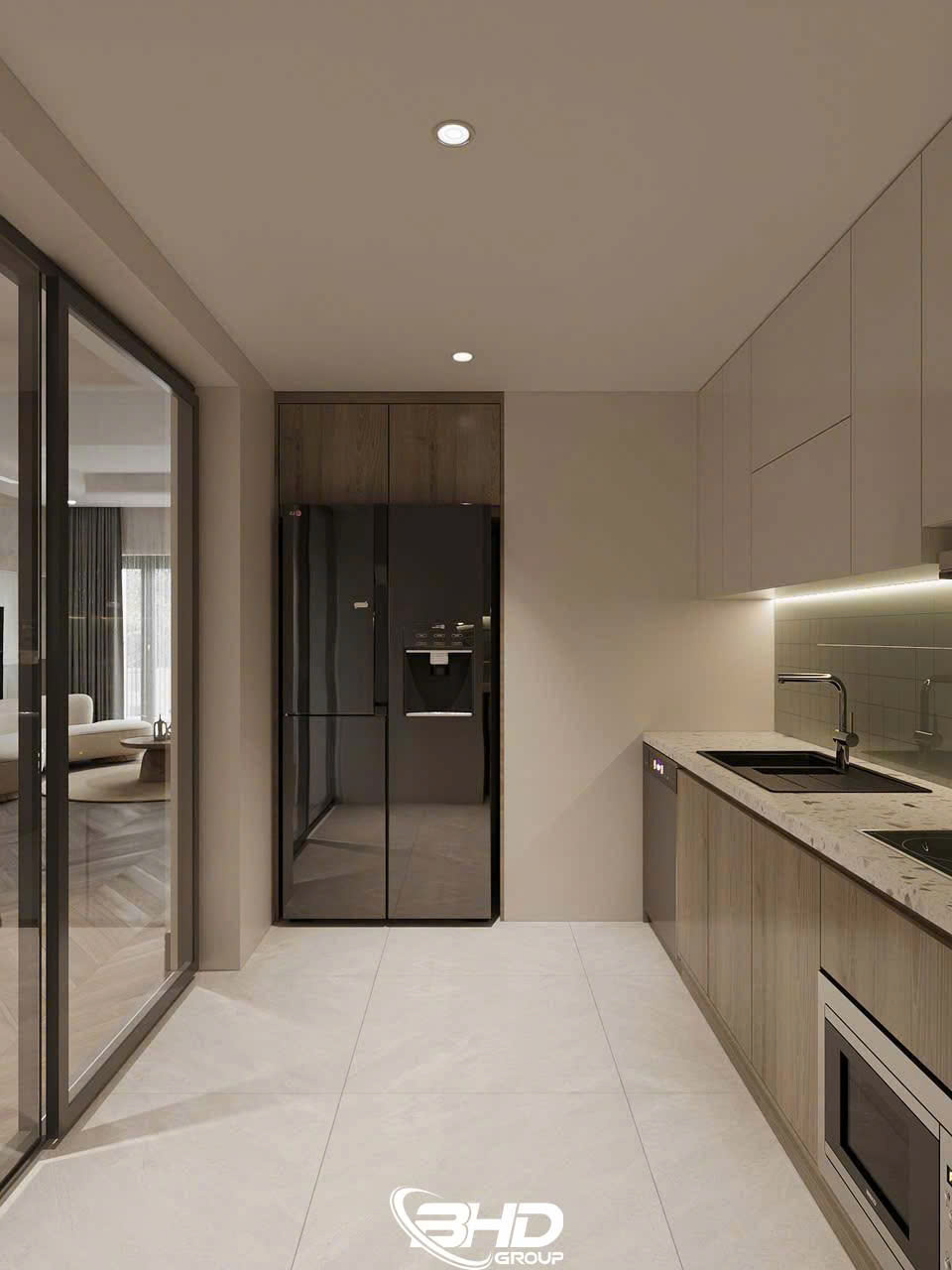 Thiết kế thi công nội thất phòng bếp căn hộ tòa R5 Royal City