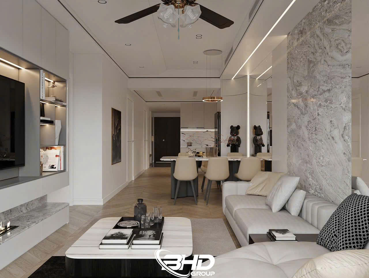 Thiết kế thi công nội thất căn hộ BRG Diamond Residence 25 Lê Văn Lương, Hà Nội