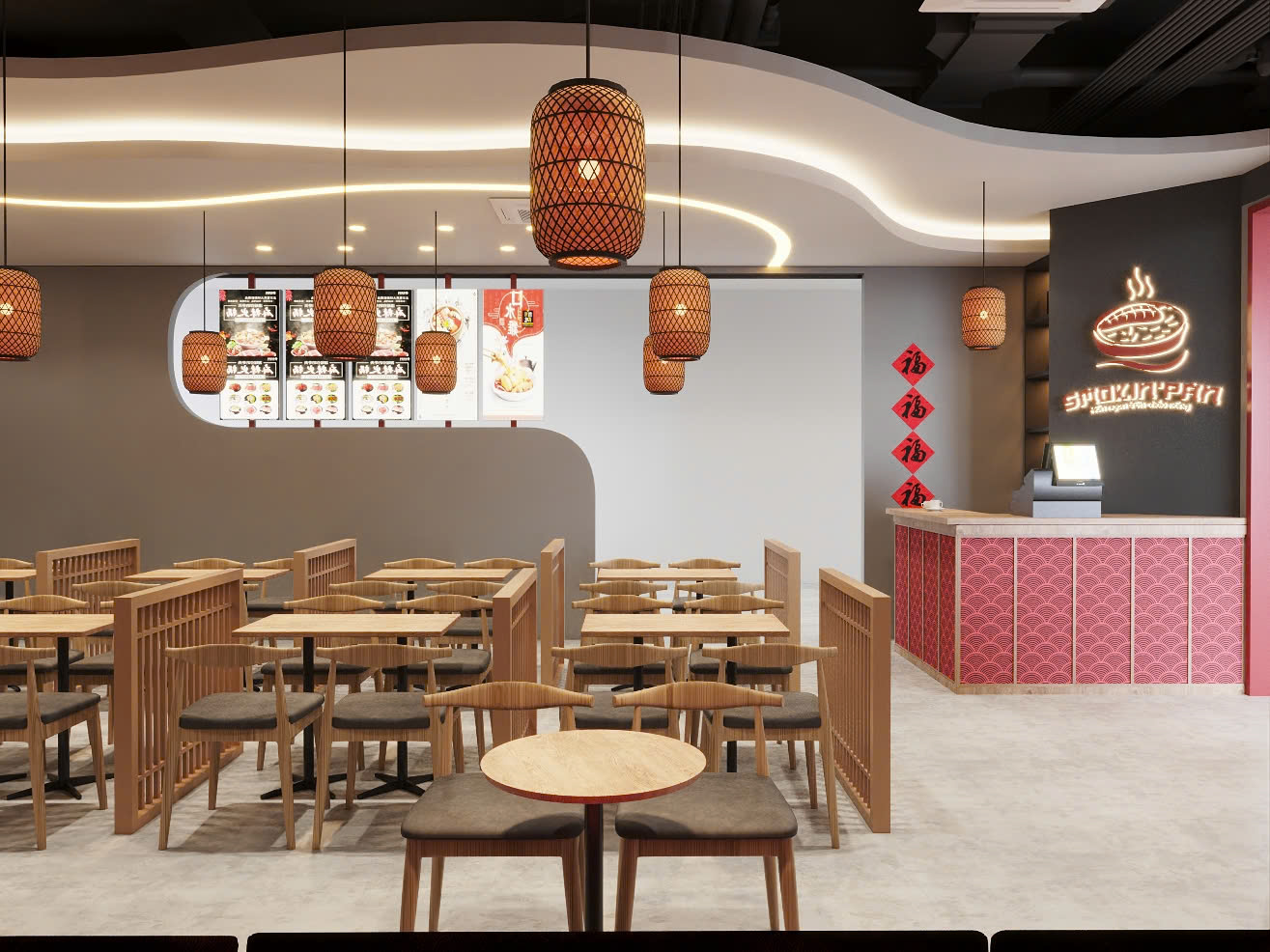 Thiết Kế Thi Công Hoàn Thiện Nội Thất Nhà Hàng SMOKIN'PAN – Cơ Sở Royal City