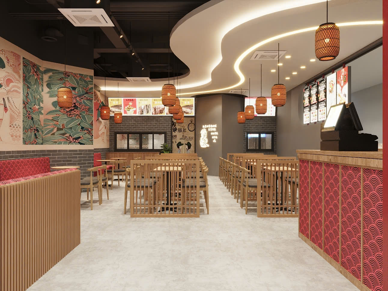 Thiết Kế Thi Công Hoàn Thiện Nội Thất Nhà Hàng SMOKIN'PAN – Cơ Sở Royal City